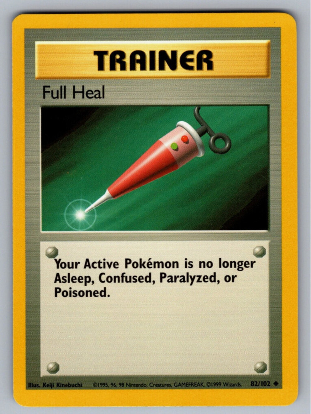 Full Heal Trainer #82/102-Pokémon Card-Ultra Rare-Shadowless